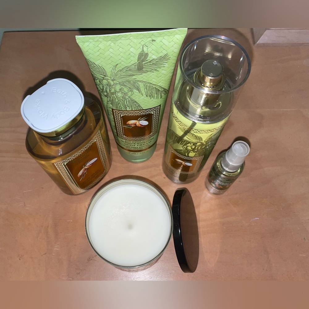 WAIKIKI BEACH COCONUT SET + Single Wick Candle - Picture 3 of 4